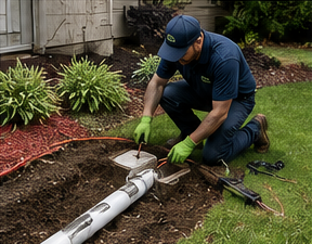 Sewer line replacement for a collapsed pipe in Omaha